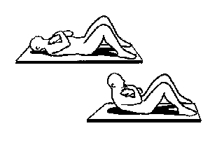 Crunch with hands on the chest-Physio Exercise